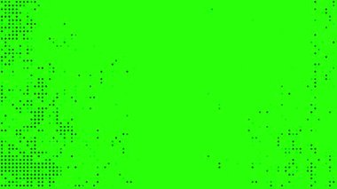 yüksek teknoloji rastgele parlayan noktalar ve azalan veri bilgi matrisi animasyonuyla teknolojik arka planı canlandırdı