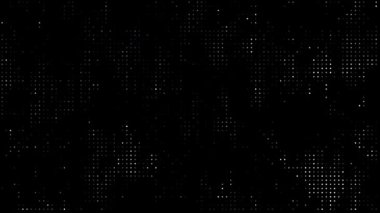 yüksek teknoloji rastgele parlayan noktalar ve azalan veri bilgi matrisi animasyonuyla teknolojik arka planı canlandırdı