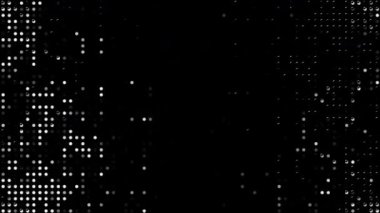 yüksek teknoloji rastgele parlayan noktalar ve azalan veri bilgi matrisi animasyonuyla teknolojik arka planı canlandırdı