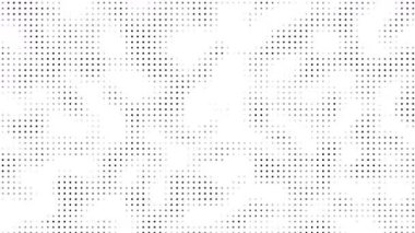 4k beyaz yarım ton noktalar ve ızgara soyut doku arkaplan döngüsü canlandırması