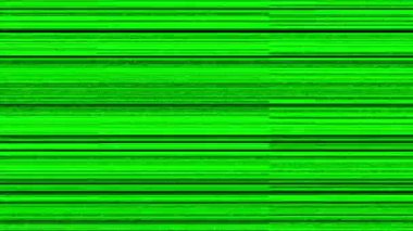 4k yeşil ekran grunge hatası animasyon, kötü televizyon sinyalleri, crt monitörü, eski teknoloji ve VCR salınımı