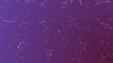 Yüksek teknolojili bir ağ oluşturan parlak çizgiler ve noktaların olduğu fütüristik dijital bir arkaplan animasyonu. Yapay zeka, engelleme zinciri ve gelecek teknolojisi kavramı