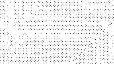 beyaz retro doku yarım ton noktalar ve ızgara animasyon soyut arkaplan, monokrom vintage tarzında pürüzsüz döngü