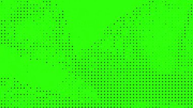 yeşil ekran yarım ton noktaları ve ızgara soyut arkaplan döngü animasyonu, katman için doku örtüsü, tonu