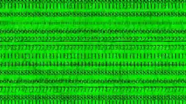 Yeşil ekran titreşimli bilgisayar programlama soyut arkaplan animasyonu, gelecekçi modern teknoloji kavramı