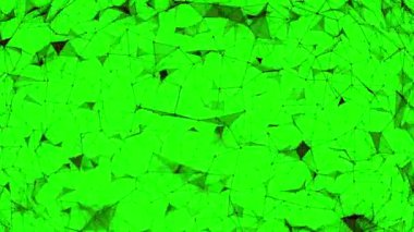 3D düşük polyester noktalar ve çizgiler bağlantılı pleksus hareket eden animasyon yeşil ekran, dijital yüksek modern ve fütüristik teknoloji kavramı