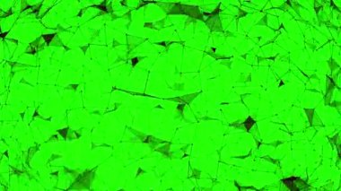 3D düşük polyester noktalar ve çizgiler bağlantılı pleksus hareket eden animasyon yeşil ekran, dijital yüksek modern ve fütüristik teknoloji kavramı