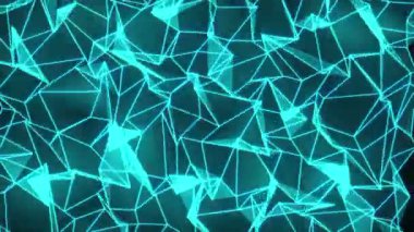 3D oluşturulmuş noktalar ve çizgiler bağlantı pleksus hareketli animasyon, dijital yüksek modern ve gelecekçi teknoloji kavramı