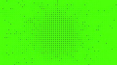 yeşil ekran yarım ton noktalar ve ızgara hareket tasarımı, klasik efekte uygun, modern soyut arkaplan