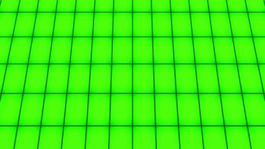 Yeşil ekran üzerinde izole edilmiş dijital modern yüksek teknoloji konsepti için geçmişe dönük fütüristik ızgara, kusursuz döngü hareketli animasyon tasarımı