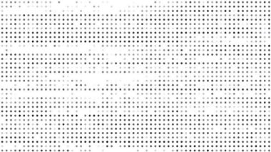 beyaz soyut animasyon noktalar ve ızgara yarım ton dokusu animasyon, kusursuz hareket eden noktalı teknoloji koyu arkaplan