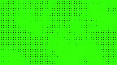 4k yeşil ekran rastgele noktalar soyut animasyon retro klasik doku arkaplanı yanıp sönüyor