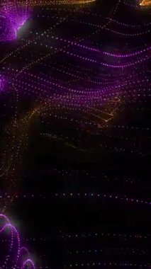 Karanlık arka planda gelecek teknolojisi animasyonu, teknoloji temalı arka planlar ve sunumlar için mükemmel.