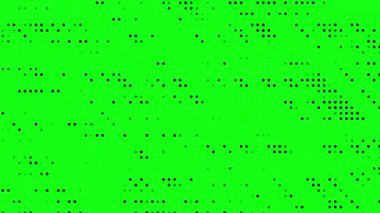 Yeşil ekran dijital modern fütürist yüksek teknoloji konsepti, bilgisayar tarafından üretilen noktalar titreşen soyut arkaplan