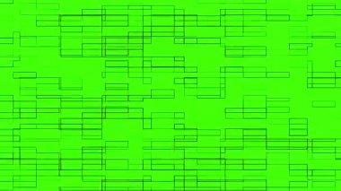 dijital yüksek teknoloji devre arkaplanı, efekt yarım ton noktalı doku animasyonu yeşil ekranda izole edildi