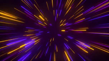 Soyut hareket arkaplanı. Neon ışıkları. Parlak çizgiler spiral tünel. yüksek teknoloji, hızlı internet ve gelecekçi teknoloji kavramı
