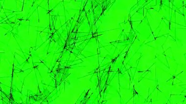 yüksek teknolojili kablo animasyonu yeşil ekranda izole edilmiş, modern dijital fütüristik soyut animasyon