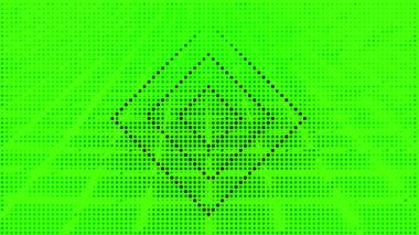 yeşil ekran modern fütüristik yüksek teknoloji konsepti, neon stili yarım ton animasyon geometrik doku soyut hareket arkaplanı