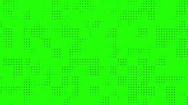yeşil ekran yarım ton noktalar ve ızgara retro klasik doku soyut arkaplan canlandırması