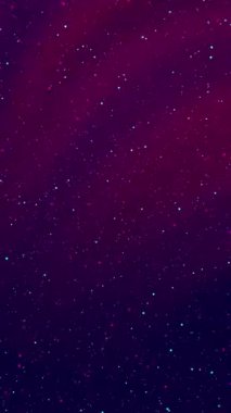 Parçacıklar soyut bir evrende rüzgarda uçarlar. Animasyon, Galaksi keşfi dış uzayda parlayan Samanyolu galaksisine doğru