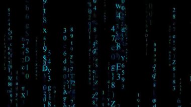bilgisayar ikili kodlama, hatalar hackleme konsepti, modern teknoloji kavramı için matris yağmuru soyut arkaplan