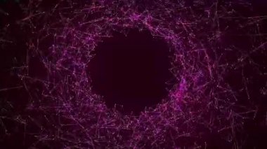 dijital fütürist teknoloji plexus bağlantı animasyonu soyut arkaplan çizgisi