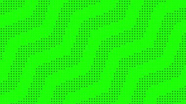 yeşil ekran yarım ton noktalı desen animasyon doku döngü animasyonu, dijital veri için soyut arkaplan, modern retro efekt
