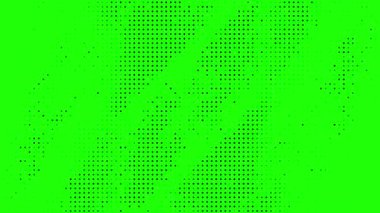 yeşil ekran yarım ton noktalı desen animasyon doku döngü animasyonu, dijital veri için soyut arkaplan, modern retro efekt