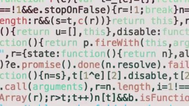  Bilgisayar programlama ikili kodlama soyut döngü animasyon, teknoloji konsepti, siber güvenlik, hata ve hack saldırısı