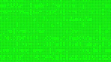 yeşil ekran noktalı doku döngü animasyonu, dijital veri için soyut arkaplan, modern retro etkisi