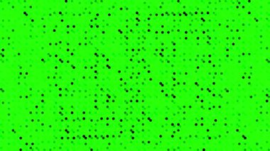 yeşil ekran (kroma anahtarı) canlandırılmış yarım ton dokuma döngüsü canlandırması, soyut arkaplan, 3d render noktalar ve ızgara örtüsü