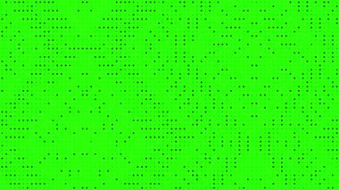 yeşil ekran, soyut yarım tonlu animasyon retro teknoloji arka planı, rastgele noktalar ve ızgaralar, 3D canlandırma canlandırma arkaplanı