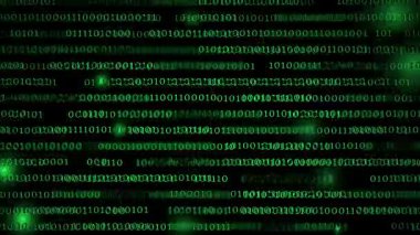 ikili sayı teknolojisi soyut hareket arkaplanı, döngü animasyonu, programlama, bilgisayar kodlama kavramı