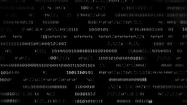 yüksek teknoloji ikili veri bilgileri soyut arkaplan, programlama için döngü animasyonu, bilgisayar kodlaması, hata konsepti