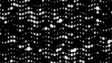 Tek renkli animasyon yarım tonlu noktalar soyut arkaplanda titreşiyor