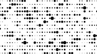 beyaz soyut animasyon yarım ton noktalı retro teknoloji arka planı, rastgele noktalar ve ızgaralar, 3d canlandırma canlandırma arkaplanı