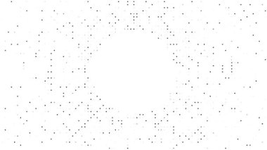 beyaz soyut animasyon yarım ton noktalı retro teknoloji arka planı, rastgele noktalar titreşen döngü animasyonu