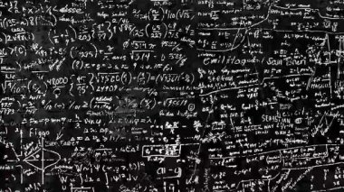 Matematik formülü grunge stop motion soyut arkaplan animasyonu, eğitim ve öğrenim kavramı