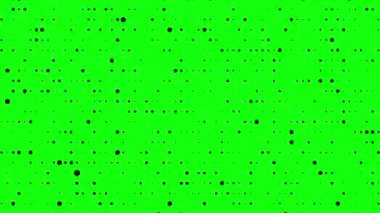 Merhaba teknik hareket arkaplanı, yeşil ekranda yanıp sönen noktalar