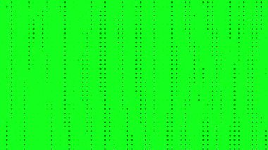 Merhaba teknik hareket arkaplanı, yeşil ekranda yanıp sönen noktalar
