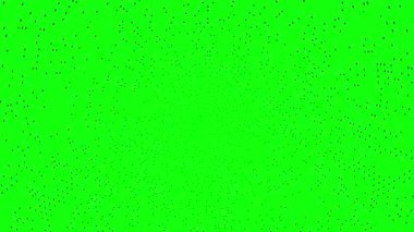 Merhaba teknik hareket arkaplanı, yeşil ekranda yanıp sönen noktalar