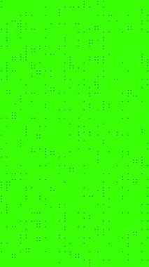 Canlandırılmış soyut teknoloji yeşil ekran arkaplanda izole edildi rastgele noktalar ve ızgara canlandırması