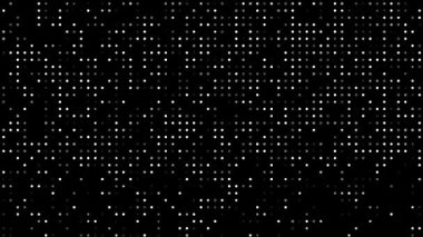 Noktaların hareketleriyle soyut bir arkaplan titreşimli animasyon. Dijital teknoloji. 3B görüntüleme.