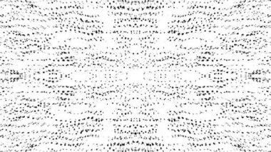 Beyaz arkaplanda hareket eden soyut noktalar, yarım tonlu noktalı doku canlandırması