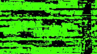yeşil ekran (kroma anahtarı) gürültü hareketi örtüsü, vhs hasarlı eski crt retro vintage televizyon arızası, CRT geçiş döngüsü animasyonu