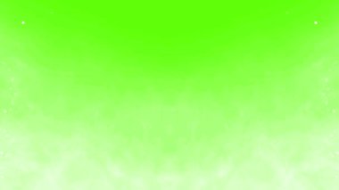 Soyut yükselen sonsuz duman buharı, yeşil ekranda sis örtüsü. Çekimlerde birleştirmek için mükemmel.