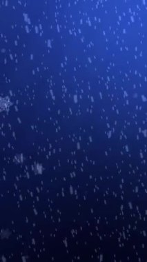 Düşen kar animasyonu arka planı. Büyük ve küçük kar taneleri fırıl fırıl dönüyor ve yere düşüyor. Kış, Noel ve yeni yıl.