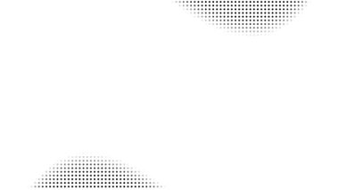 Yarım ton noktalarının beyaz soyut arkaplanı canlandırılmış doku animasyonu, geçiş ve katman örtüsü için uygun