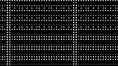 Soyut siyah noktalar dikişsiz döngü animasyon arkaplanı. Renk, teknoloji videoları, alfa, kaplama katmanı için uygun