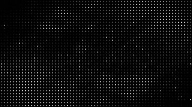 Soyut siyah noktalar dikişsiz döngü animasyon arkaplanı. Renk, teknoloji videoları, alfa, kaplama katmanı için uygun